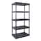 Gracious Living 24 in D, 36 in W, 72 in H, 5 Shelves, Black 91084-1C - alternate 1